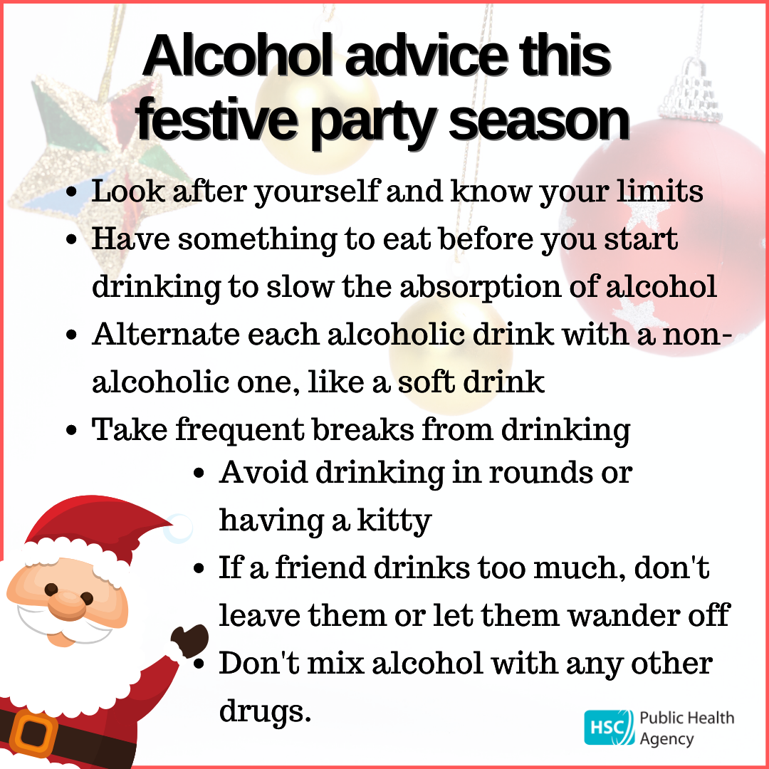 Alcohol advice this festive party season HSC Public Health Agency